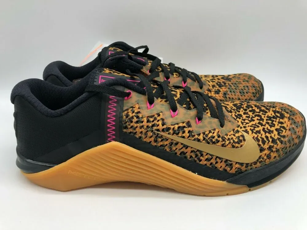 Nike Women's Metcon 6 Cheetah Pink Training Weightlifting AT3160 096 Size 12